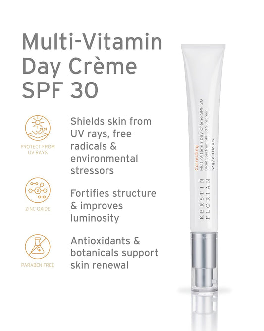 Kerstin Florian Multi Vitamin Day Creme Spf 30 | Daily Facial Moisturizer With Natural Zinc Oxide | Sunscreen With Uva And Uvb Protection | Oil Free (2 Oz)