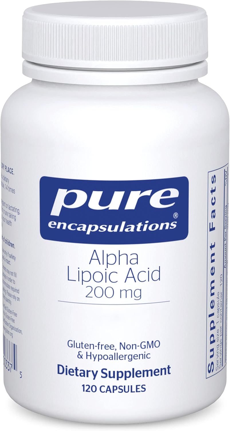 Pure Encapsulations Alpha Lipoic Acid 200 Mg - 200Mg Ala - Liver & Antioxidant Support* - For Nerve Health & Carb Metabolism - Vegan & Non-Gmo Supplement - 120 Capsules
