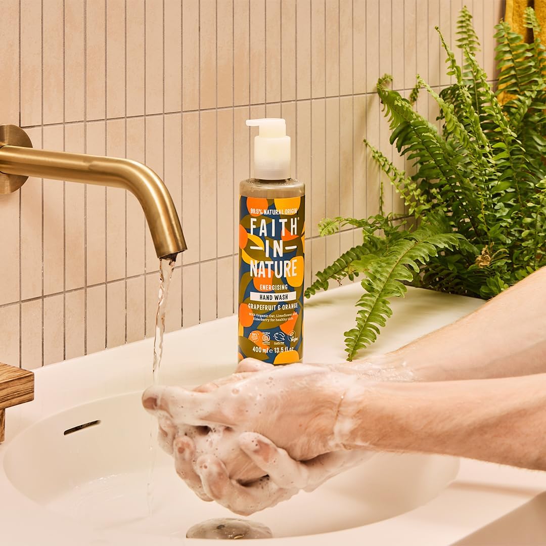 Faith In Nature Natural Grapefruit and Orange Liquid Hand Wash, Energising, Vegan and Cruelty Free, No SLS or Parabens, 400 ml : Amazon.co.uk: Beauty