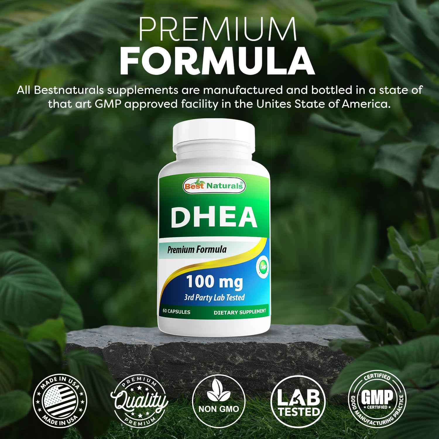 Best Naturals Dhea 100Mg Supplement 60 Capsules - Supports Balanced Hormone Levels For Men & Women - Promotes Healthy Aging - Usa Manufactured : Health & Household