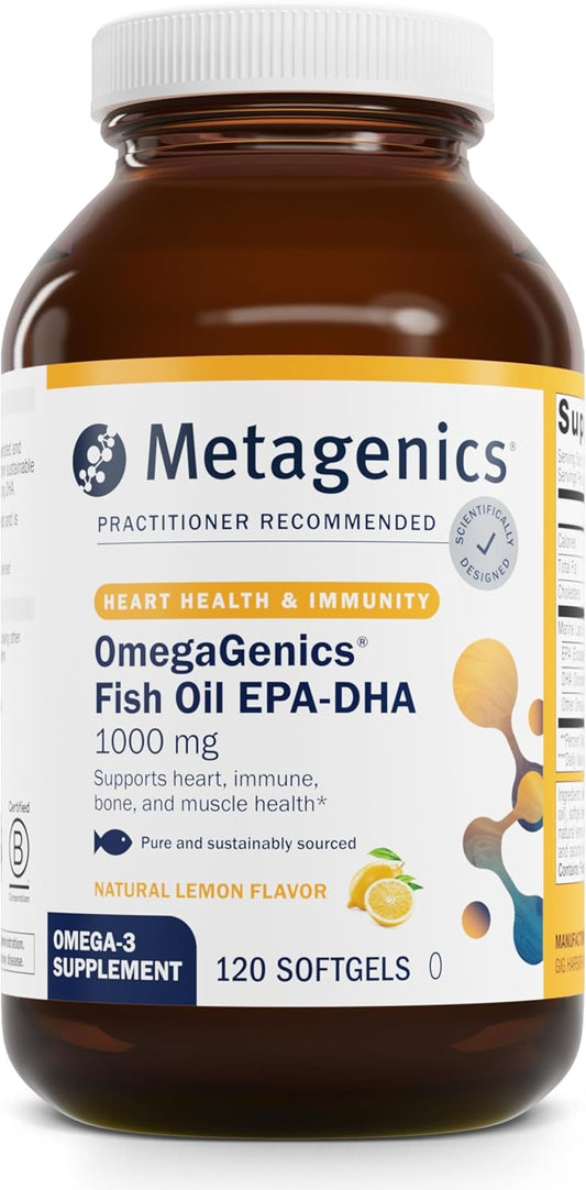 Metagenics Bundle - Coq10 St-200 & Omegagenics Epa-Dha 1000-60 Softgels Coq10 For Heart Health & Energy Production Support* - 120 Softgels Of Epa-Dha 1000 For Heart, Health & Immune System Health