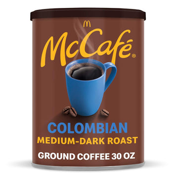 McCafe Medium Dark Roast Ground Coffee, Colombian, 30 Ounce (Pack of 6)