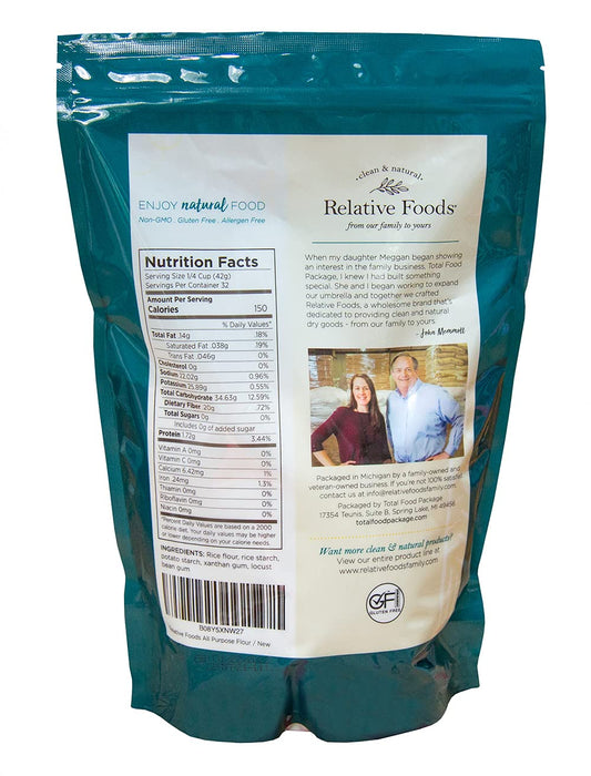 Relative Foods All Purpose Gluten Free Flour. 3 Pounds, Convenient Resealable Bag, Certified Gluten Free