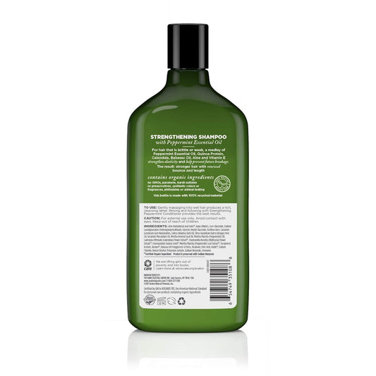Avalon Organics Shampoo, Strengthening Peppermint, 11 Oz