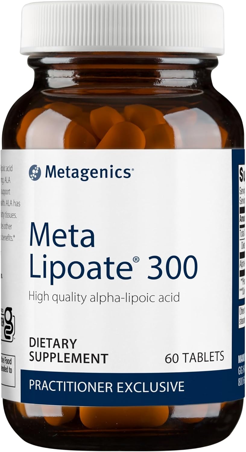 Metagenics Meta Lipoate 300-300 Mg Alpha-Lipoic Acid - For Metabolism & Tissue Health* - Ala Supplement With Antioxidant Activity* - Non-Gmo & Vegetarian - 60 Tablets