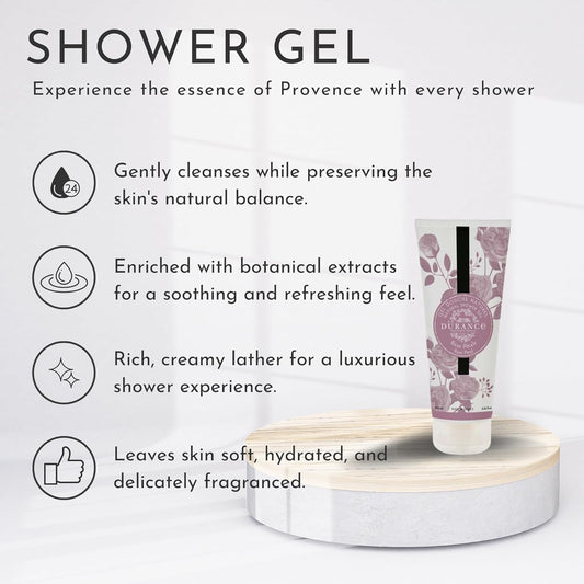 Durance Les Eternelles Natural Shower Gel For Women (200Ml) Rose Petal Fragrance - Women’S Body Wash | Nourishes, Gently Cleanses, Hydrates & Softens Skin
