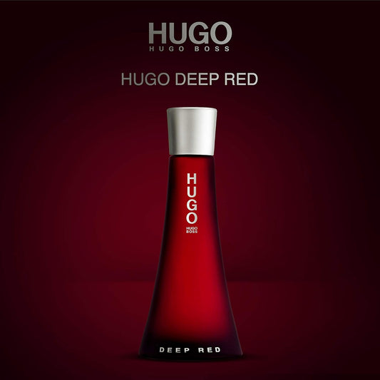 HUGO Deep Red - Eau de Parfum for Her - Ambery Fragrance With Notes Of Clementine, Freesia, Sandalwood - Medium Longevity - 90ml : Amazon.co.uk