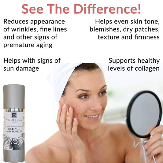Advanced Organic Retinol Pore Refining Night Cream With Hyaluronic Acid, Anti-Aging Facial Moisturizer For Women - Anti-Wrinkle Help, Dark Spot Better Appearance And Collagen Support For Face & Neck