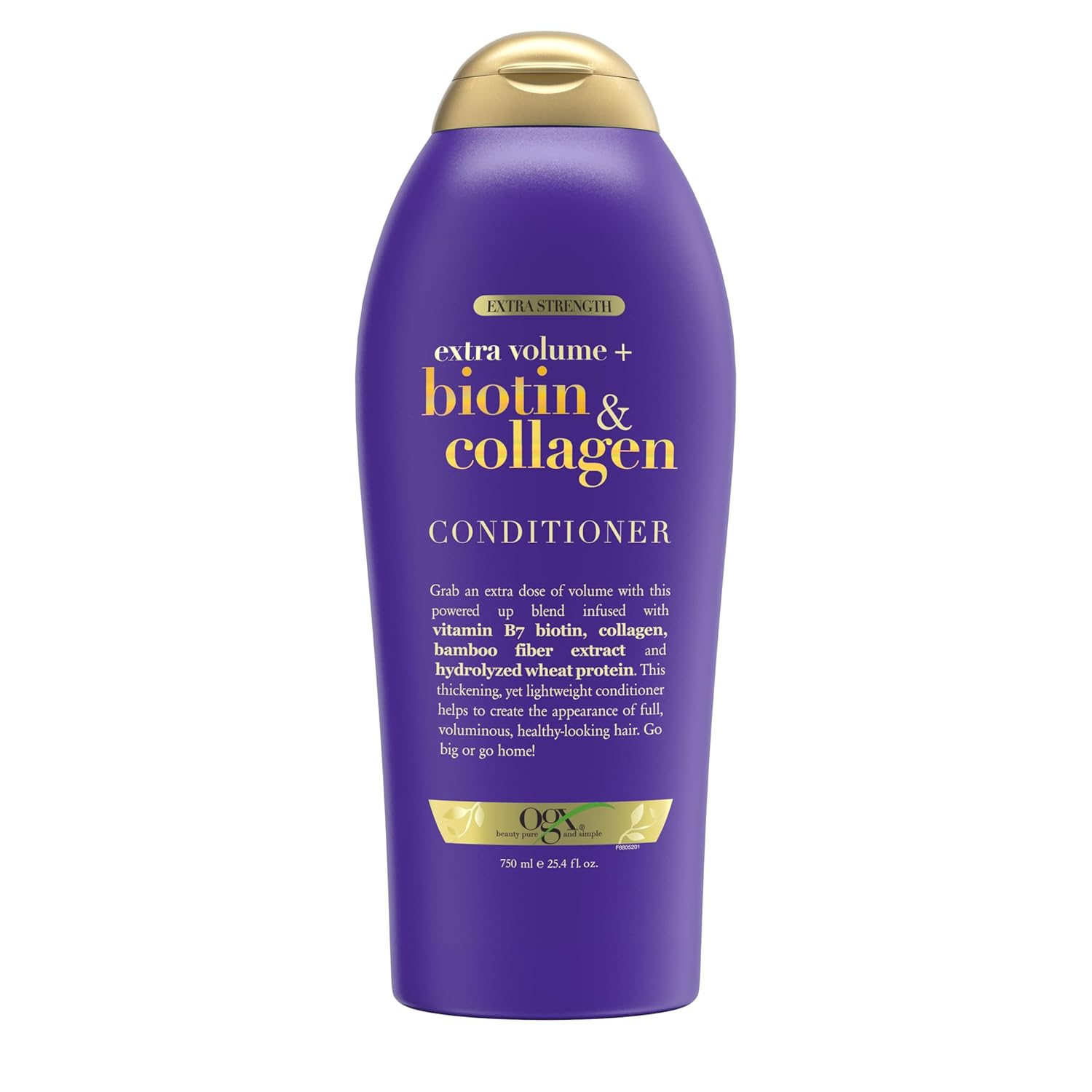 Ogx Biotin & Collagen Extra Strength Volumizing Conditioner For Thicker, Fuller Hair, 25.4 Fl Oz