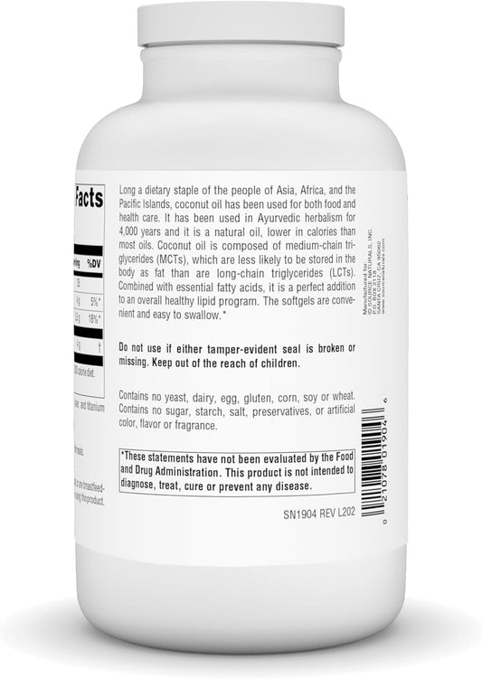 Source Naturals Extra Virgin Coconut Oil Medium-Chain Fatty Acids 100 Mg - 240 Softgels