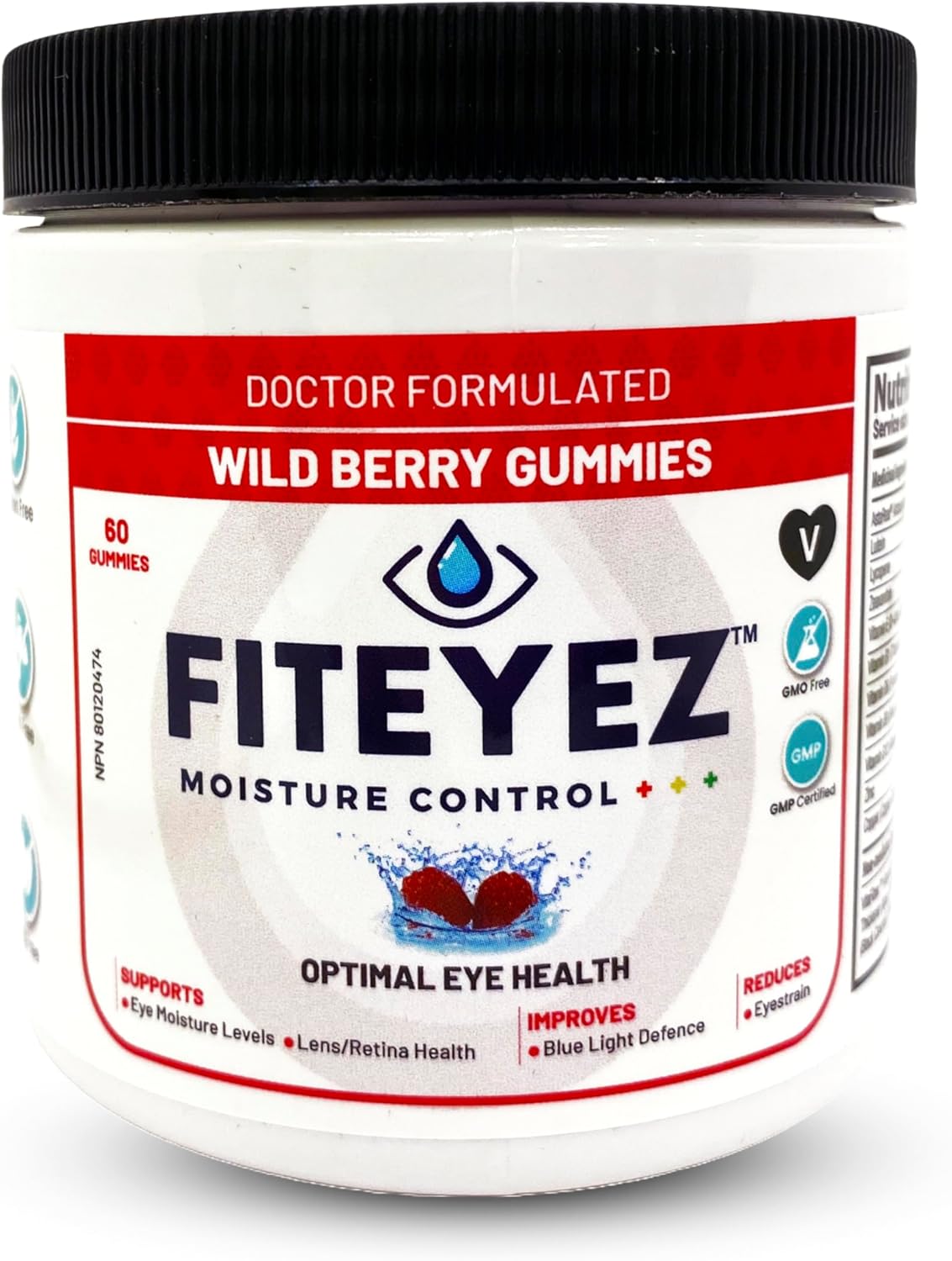 Eye Vitamin Gummies - Astaxanthin, Lutein And Zeaxanthin Supplements - 11 Essential Ocular Nutrients - Non-Gmo & Gluten Free - Includes Vitamin E, B1, B6, B9 & B12-60 Wild Berry Gummies