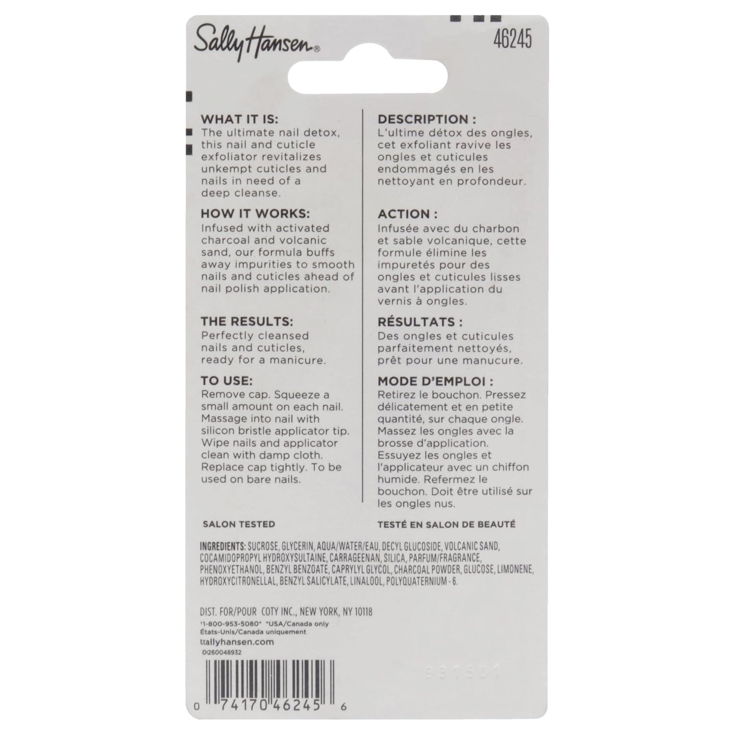 Sally Hansen Nail Rehab Charcoal Resurfacer, Natural, 0.4 Ounce - Nail Treatment with Activated Charcoal and Volcanic Sand for Smooth Nails and Cuticles : Beauty & Personal Care