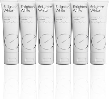 Enlighten White - Whitening Toothpaste With Fluoride, 75 Ml - Advanced Enamel Protection And Stain Removal, Restores Shine And Improves Colour - Recommended By Dentists - 6 Pieces