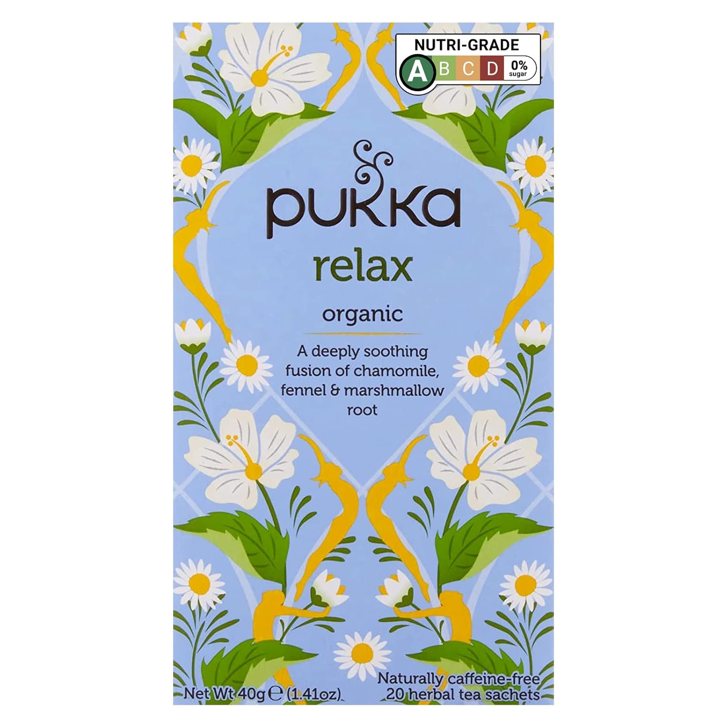 Pukka Organic Herbal Relax Tea, 20 Ct