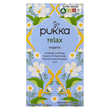 Pukka Organic Herbal Relax Tea, 20 Ct