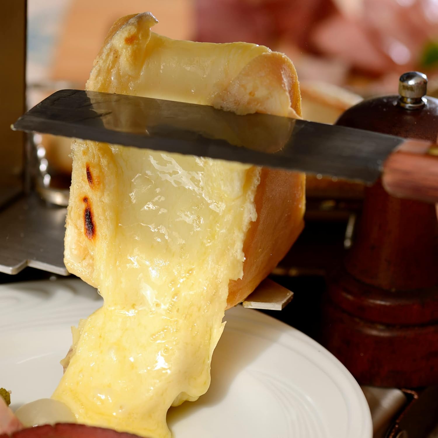 Raclette Cheese | Premium Quality | 1 kilo / 2.2 lbs Block Soft Cheese for Melting and for Fondue - Premium Quality French Cheese Wheel Piece from GREAT BRITISH TRADING LIMITED : Amazon.co.uk: Grocery