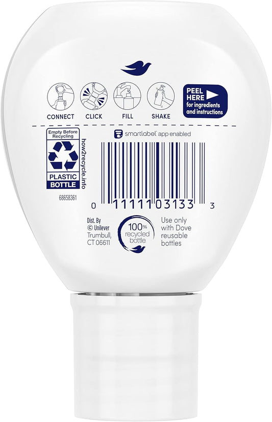 Dove Concentrate Refill 4 Count For Instantly Soft Skin And Lasting Nourishment Daily Moisture Refill For Use Reusable Bottle 4 Fl Oz (Makes 16 Fl Oz Of Body Wash)