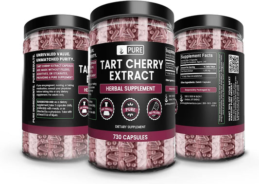 Pure Original Ingredients Tart Cherry Extract (730 Capsules) No Magnesium Or Rice Fillers, Always Pure, Lab Verified