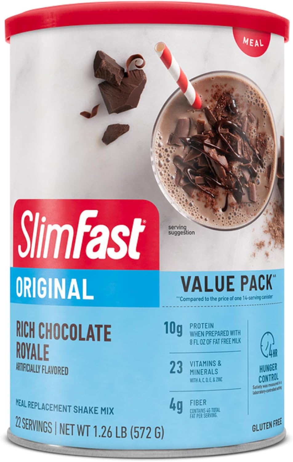 Slimfast Meal Replacement Powder, Original Rich Chocolate Royale, 10G Of Protein, 22 Servings (Packaging May Vary)