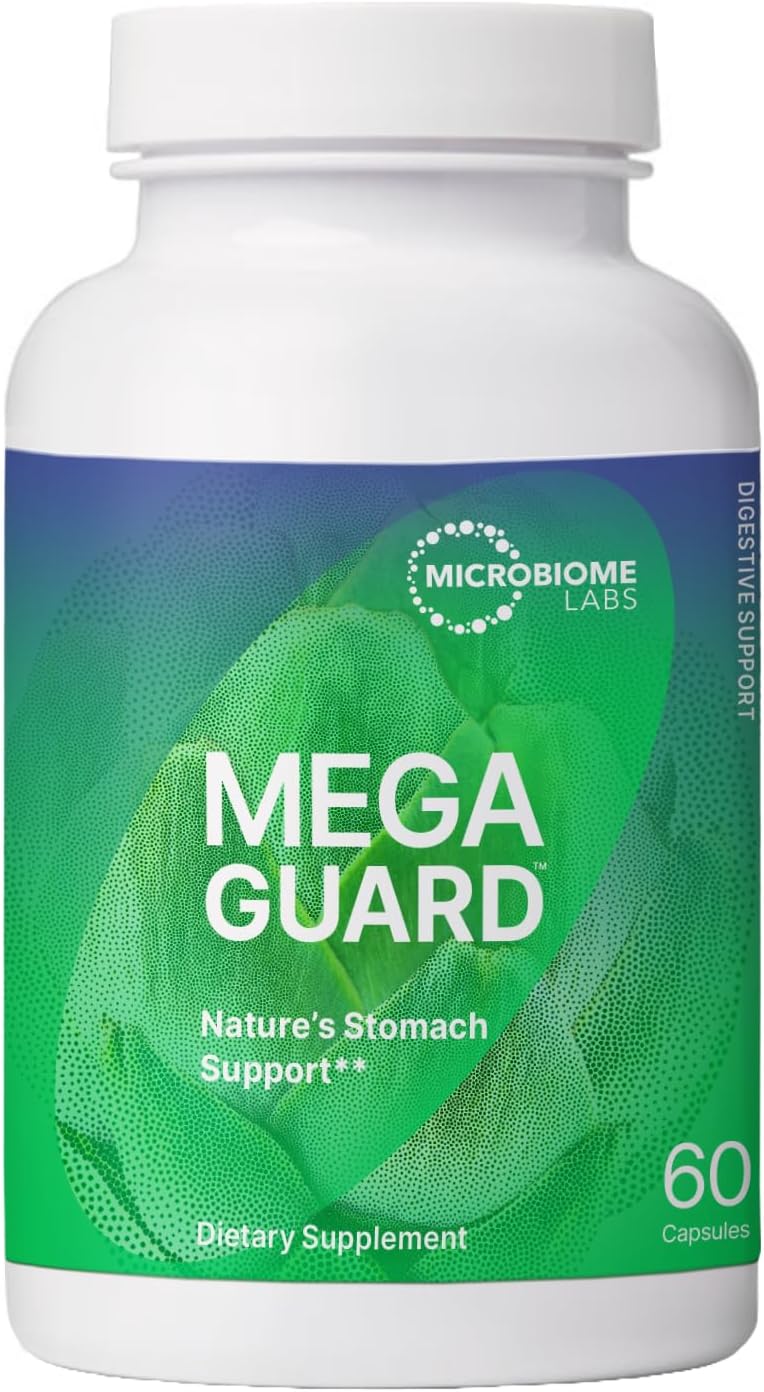 Microbiome Labs Megaguard - Artichoke Leaf + Ginger Extract To Support Digestive Health - Daily Gut Health Supplement For Occasional Bloating Relief (60 Capsules)