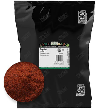 Frontier Co-Op Organic Ground Paprika 1Lb Bulk Bag - Paprika Powder Seasoning - Restaurant Supply