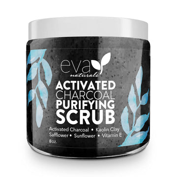 Eva Naturals Activated Purifying Charcoal Scrub- Facial Exfoliator And Exfoliate For Face- Face Scrub For Women- Face Exfoliator, Exfoliating Face Wash, Facial Scrub, Face Exfoliant