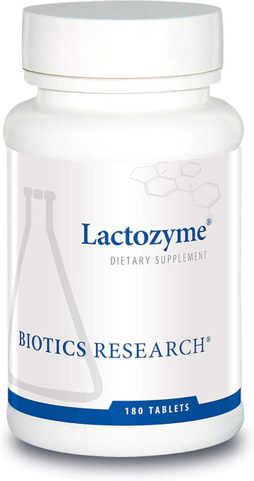 Biotics Research Lactozyme Probiotic, Gi Support, Lactobacillus Acidophilus Dds 1, Bifidobacterium Bifidum, Healthy Gut Flora, Supports Digestive System, Promotes Microbial Balance. 180 Tablets