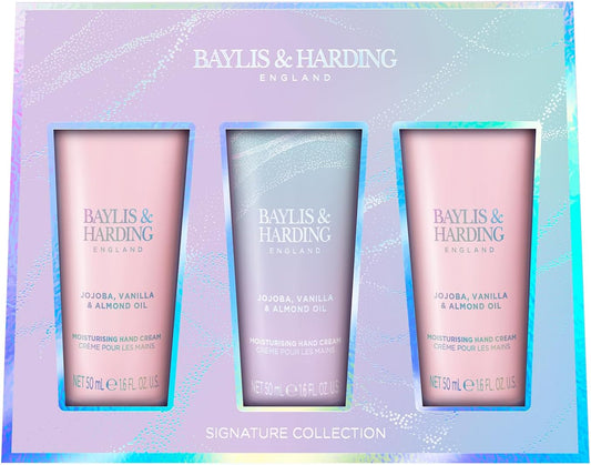 Baylis & Harding Jojoba, Vanilla & Almond Oil Luxury Hand Treats Gift Set (Pack of 1) - Vegan Friendly