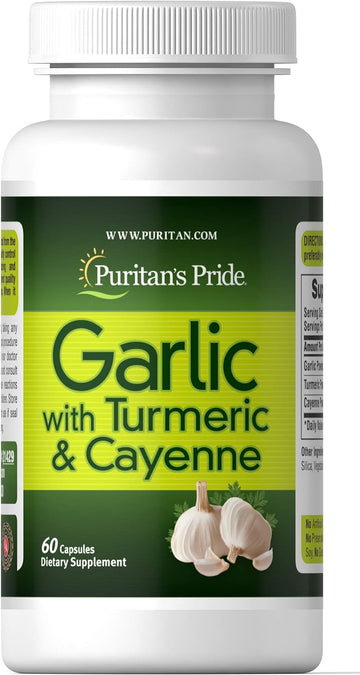 Puritan's Pride Garlic, Turmeric & Cayenne, 60 Capsules