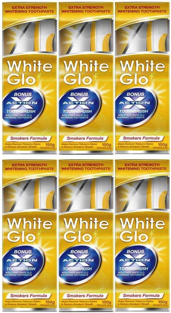 White Glo Smokers Formula Whitening Toothpaste (100Ml) - Pack Of 6