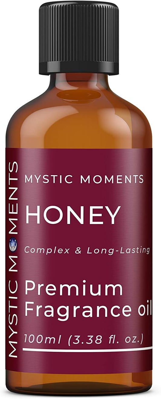 Mystic Moments | Honey Fragrance Oil - 100ml - Perfect for Soaps, Candles, Bath Bombs, Oil Burners, Diffusers and Skin & Hair Care Items