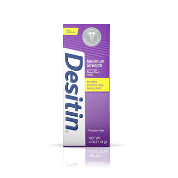 Desitin Maximum Strength Baby Diaper Rash Cream for Relief & Prevention with 40% Zinc Oxide, Original, 4 Oz