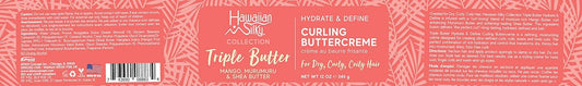 Hawaiian Silky Mango and Murumuru Butter Curling Butter Creme, 12 fl oz with Shea Butter for Frizz-Free Curls with Hydration & Define | Hawaiian Silky Triple Butter Collection