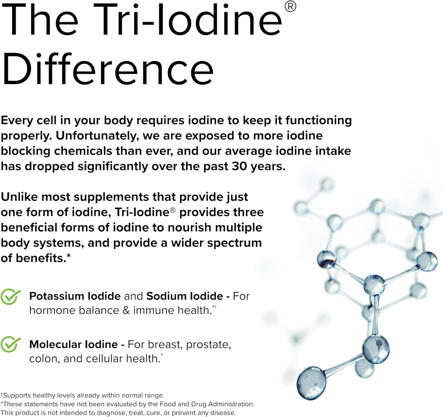 Terry Naturally Tri-Iodine 3 mg - 90 Capsules - Supports Strong Cellular Defense & Hormone Balance - Non-GMO, Vegan, Kosher, Gluten Free - 90 Servings : Health & Household