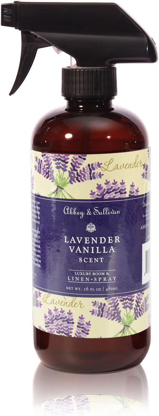 Abbey & Sullivan Linen Spray, Lavender Vanilla, 16 oz. : Health & Household
