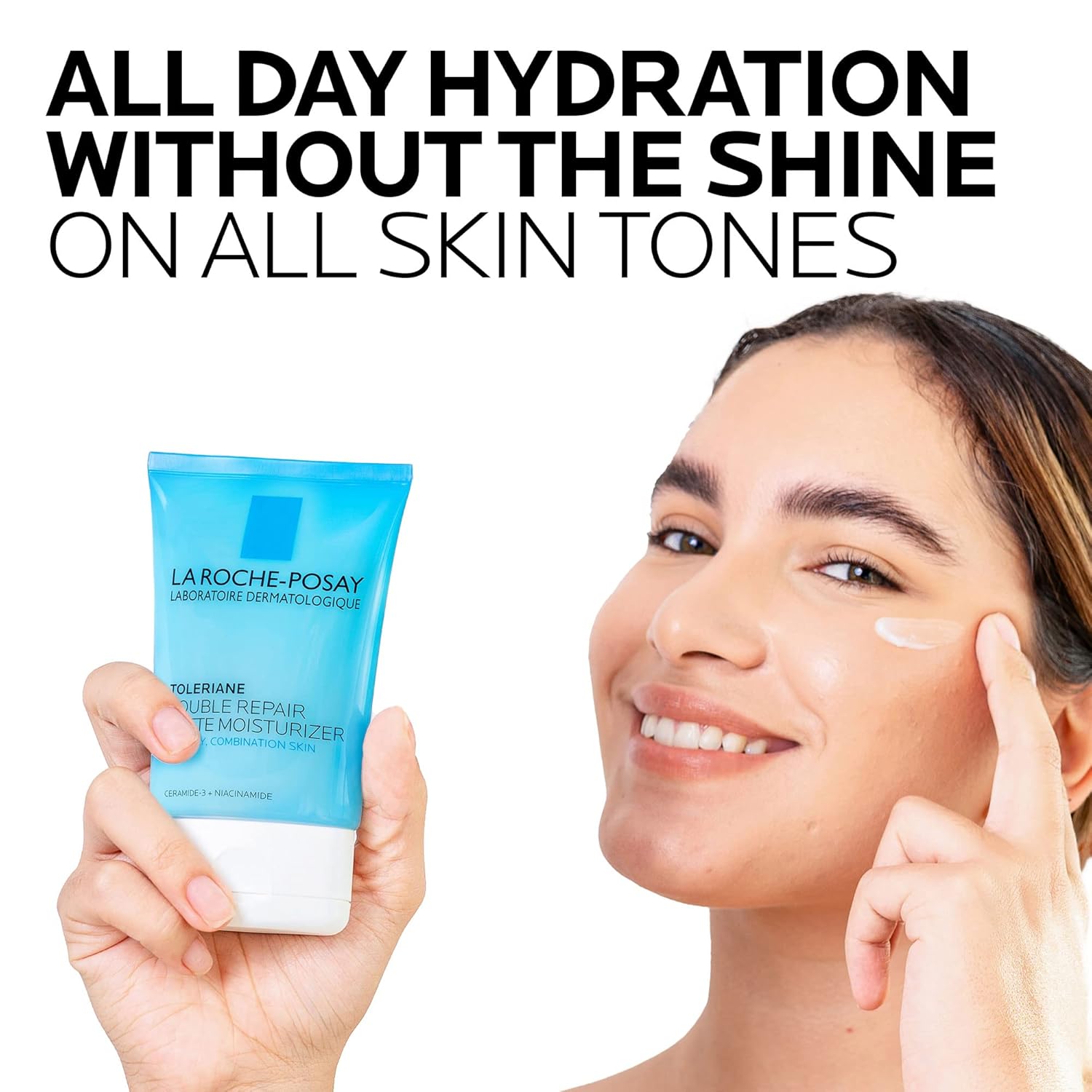 La Roche-Posay Toleriane Double Repair Matte Moisturizer Spf 30, Lightweight Daily Face Moisturizer For Oily Skin & Combination Skin, With Niacinamide & Vitamin B3, Oil Free, Fragrance Free : Beauty & Personal Care