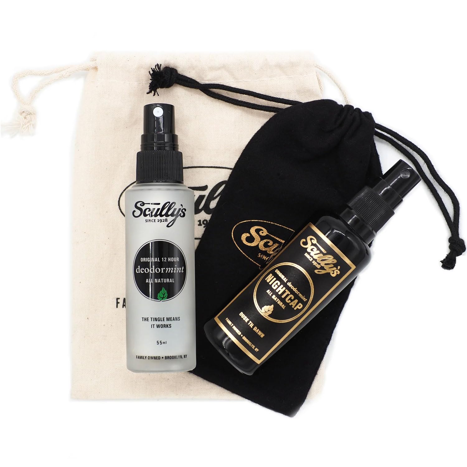 Scully'S Long-Lasting Aromotherapy Deodorant For Day And Night - 24-Hour Odor And Sweat Protection - Dual Action Deodorant Solution Set, Deo Spray For Am And Pm