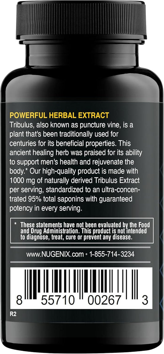 Nugenix Essentials Tribulus Terrestris Extract - 95% Total Saponins, 1000Mg High Potency, Extra Strength, 60 Count