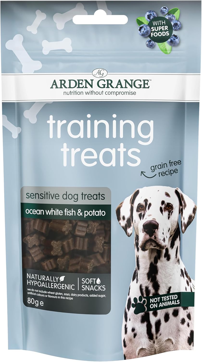 Arden Grange Training treats sensitive grain free with ocean white fish 80g :Pet Supplies