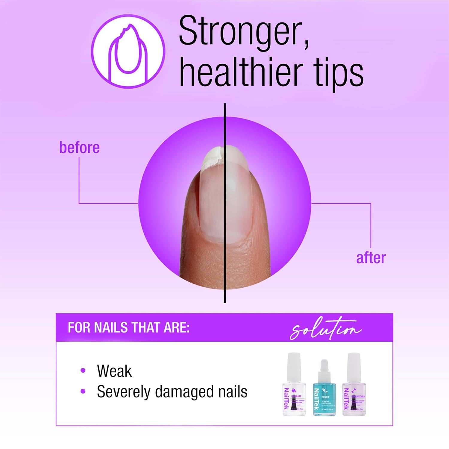 Nail Tek Xtra 4, Nail Strengthener For Weak And Damaged Nails, 0.5 Oz, 1-Pack