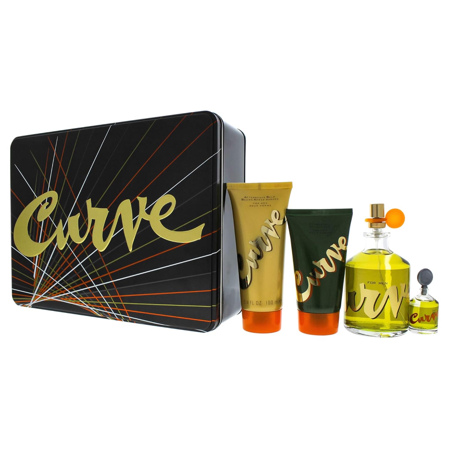 Liz Claiborne Curve By Liz Claiborne For Men - 4 Pc Gift Set 4.2Oz Cologne Spray, 0.25Oz Cologne Splash, 3.4Oz After Shave Balm, 2.5Oz Shower Gel, 4 Count : Beauty & Personal Care