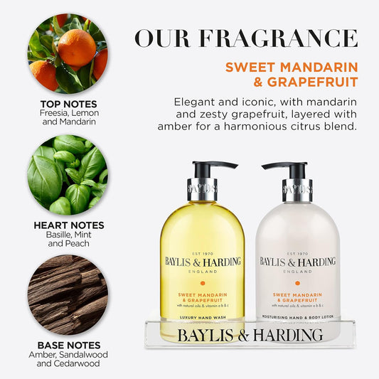 Baylis & Harding Sweet Mandarin & Grapefruit Hand Wash 5 Litre Refill (Pack Of 2, Total 10 Litres) - Vegan Friendly