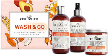 Curlsmith - Wash & Go High Definition Curls Kit: 3-Step System - Vegan Haircare For Dry, Wavy, Curly Or Coily Hair