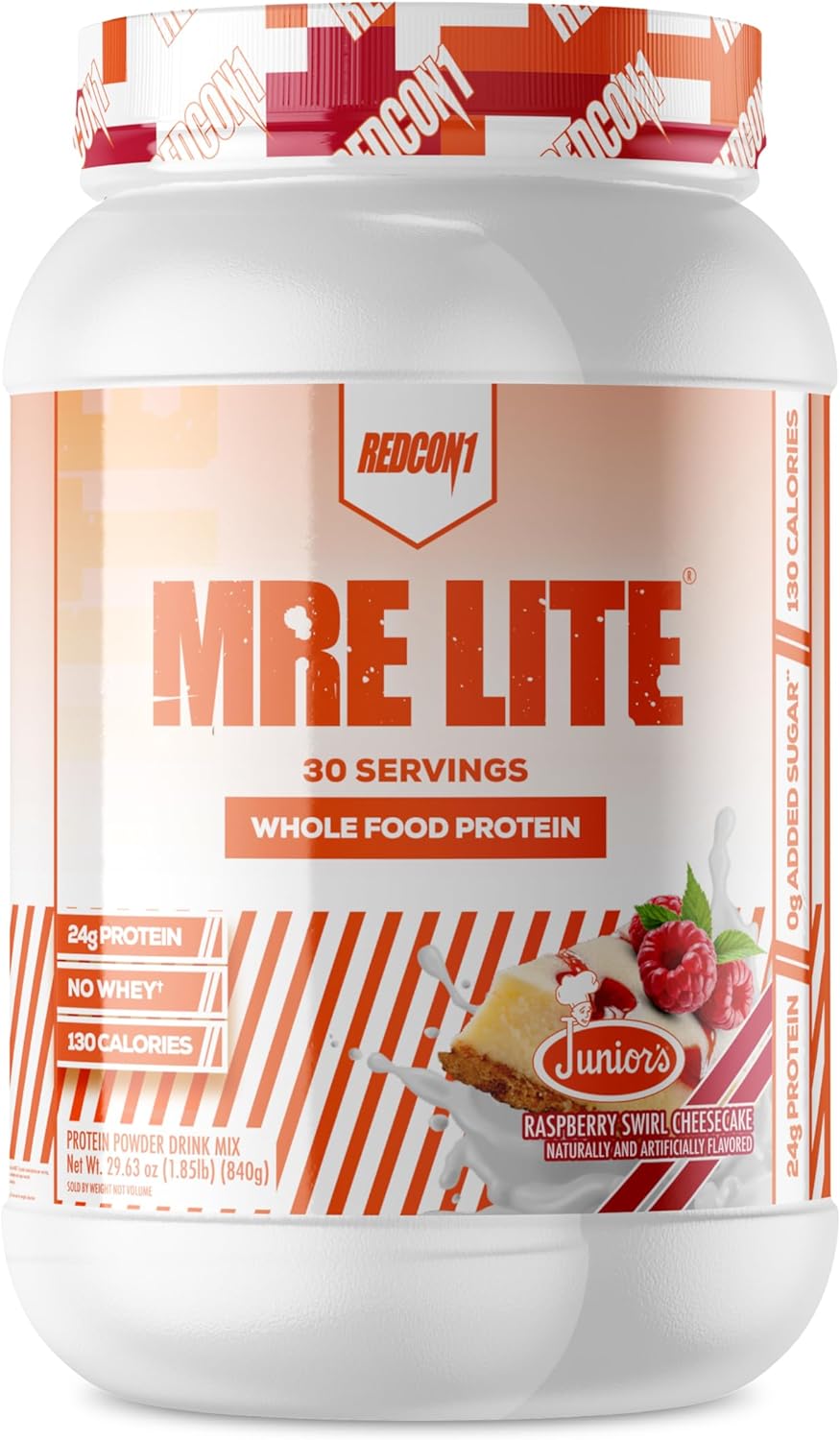REDCON1 MRE Lite Whole Food Protein Powder, Juniors, Raspberry Swirl C