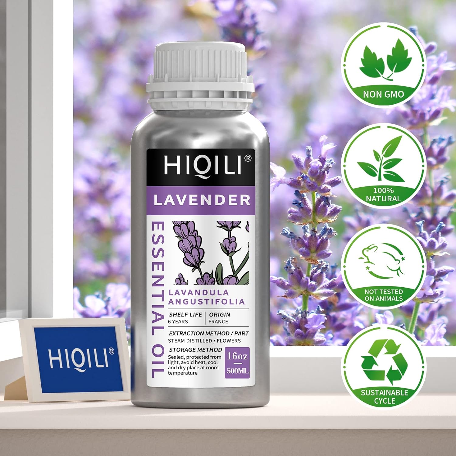 HIQILI 16 Fl Oz Lavender Essential Oil Pure, 100% Pure Natural for Diffuser, Skin - 500ML : Health & Household