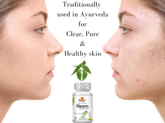 Sewanti Neem Supplement Capsules -Natural Ayurvedic Herbal Cleanser and Purifier, Immune Support & Skin Health Supplement -Clear Skin - High Potency Extract Capsules 500mg