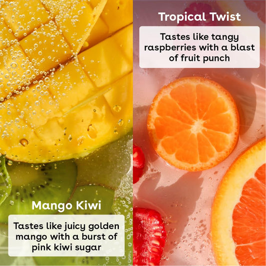 eos Flavorlab Pops! Lip Balm- Mango Kiwi & Tropical Twist, Limited-Edition, 0.14 oz, 2-Pack