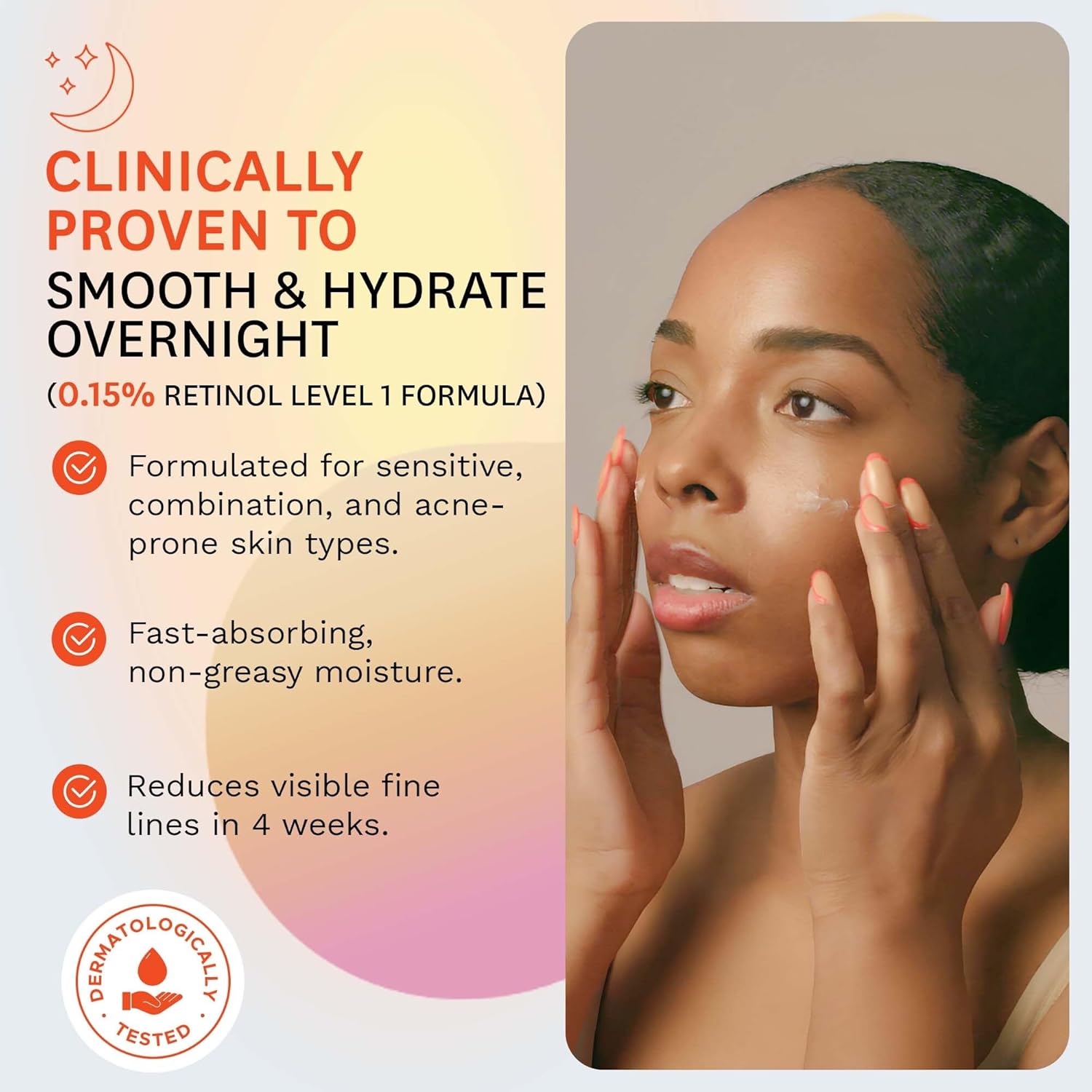 Fig.1 Retinol Night Cream Refill | Face Hydrating Moisturizer With Retinol & Squalane | Night Cream For Women With Sensitive Skin | Dermatologist-Tested Wrinkle Reduction | Level 1 Of 3, 50Ml : Beauty & Personal Care