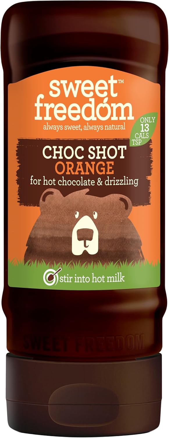 Sweet Freedom - Choc Shot Raspberry For Hot Chocolate & Drizzling - Only 13 Calories Per Teaspoon - For Milk Shakes, Desserts, Pancakes - Healthy Baking - Vegan & Plant Based - 320G, Pack Of 1