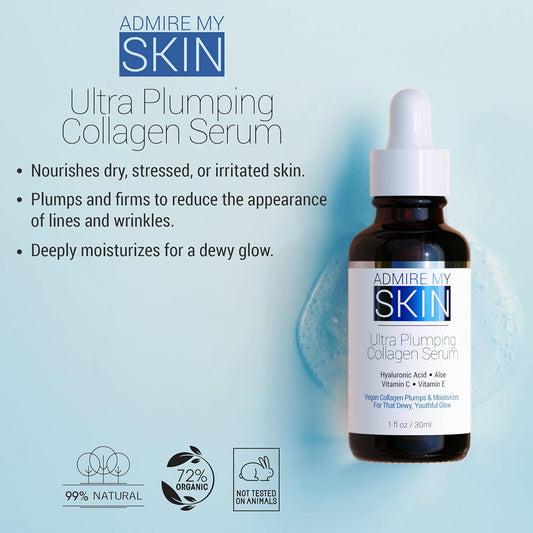 Admire My Skin Ultra Plumping Collagen Serum, 1 Fl Oz (30 Ml)